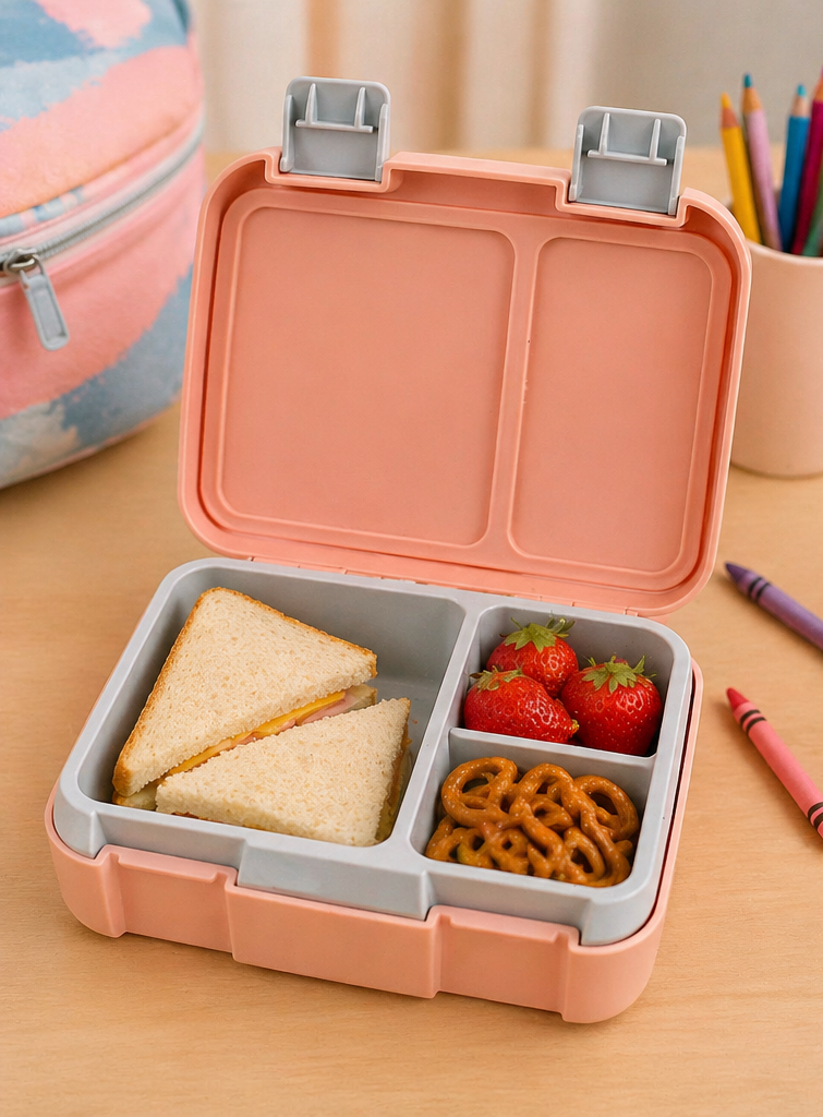 Rainbow Kids Bento Lunch Box with Divided Compartments
