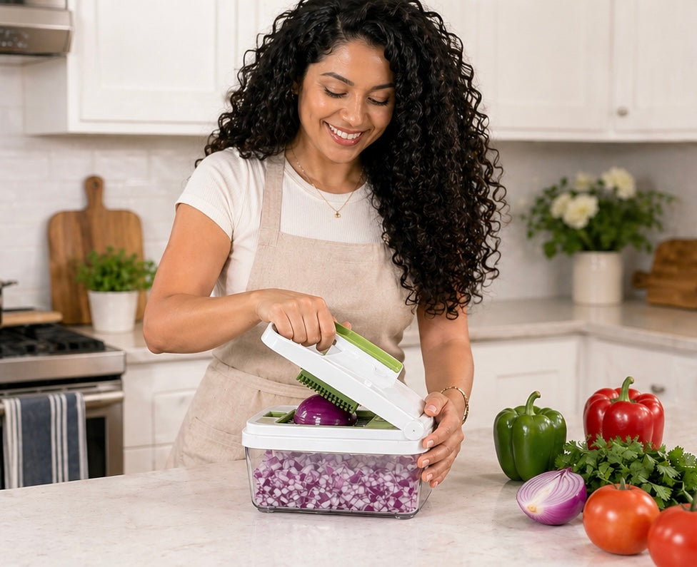 10-in-1 Vegetable Chopper & Slicer with Container