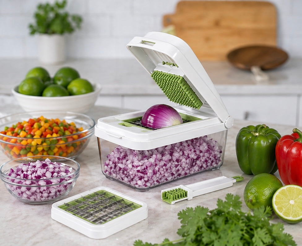 10-in-1 Vegetable Chopper & Slicer with Container