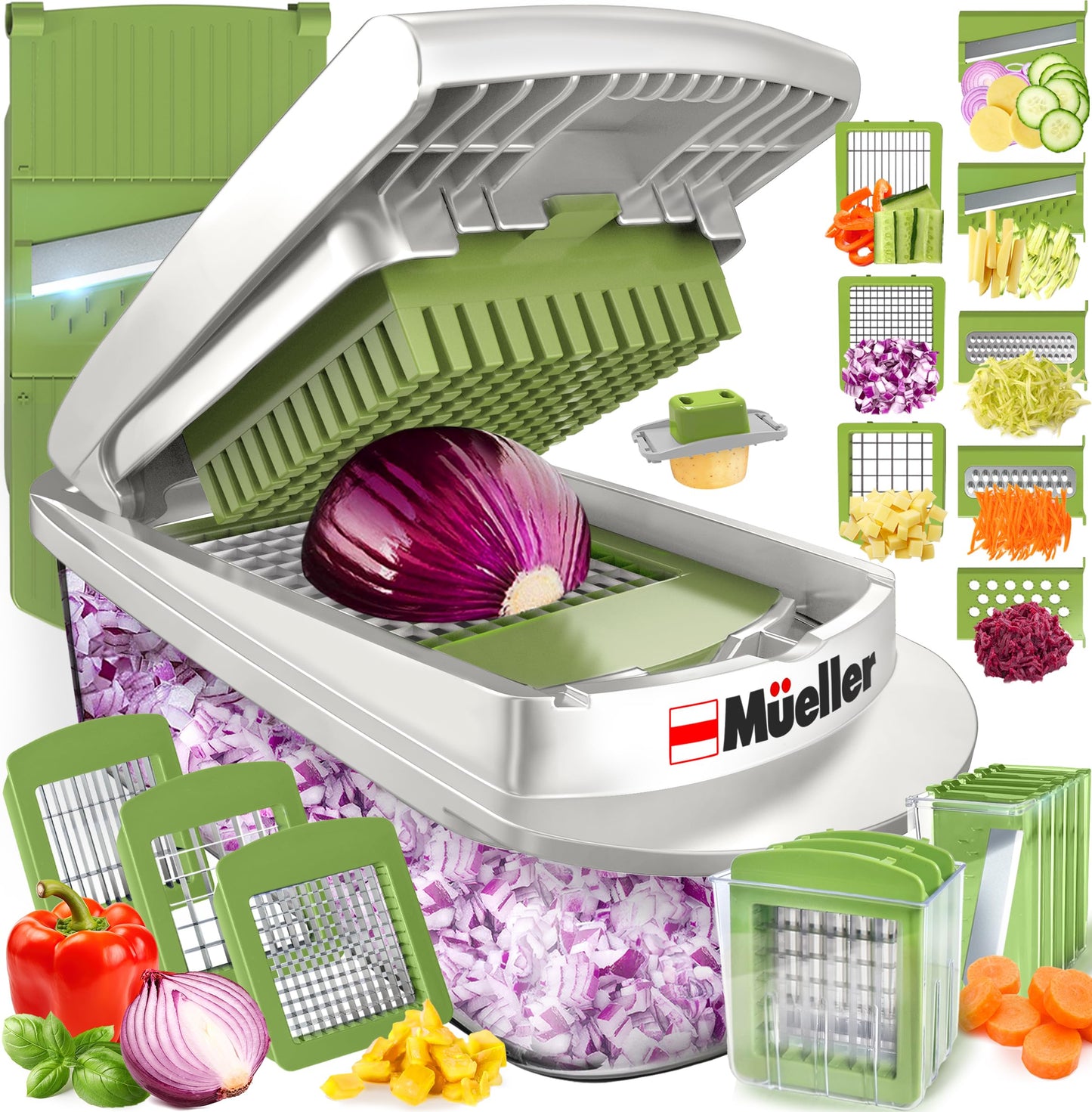 10-in-1 Vegetable Chopper & Slicer with Container